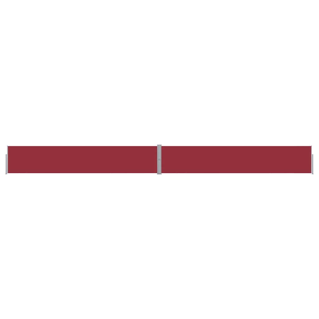 vidaXL Side Awning | Red and Grey 3