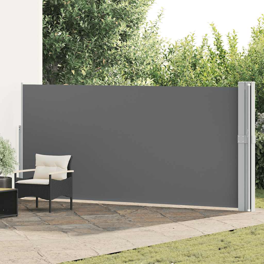 vidaXL Patio Retractable Side Awning 170x1200 cm Anthracite 1