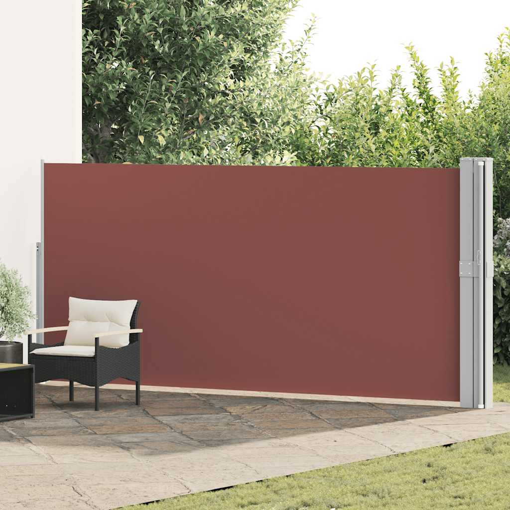 vidaXL Patio Retractable Side Awning 170x1200 cm Brown 1
