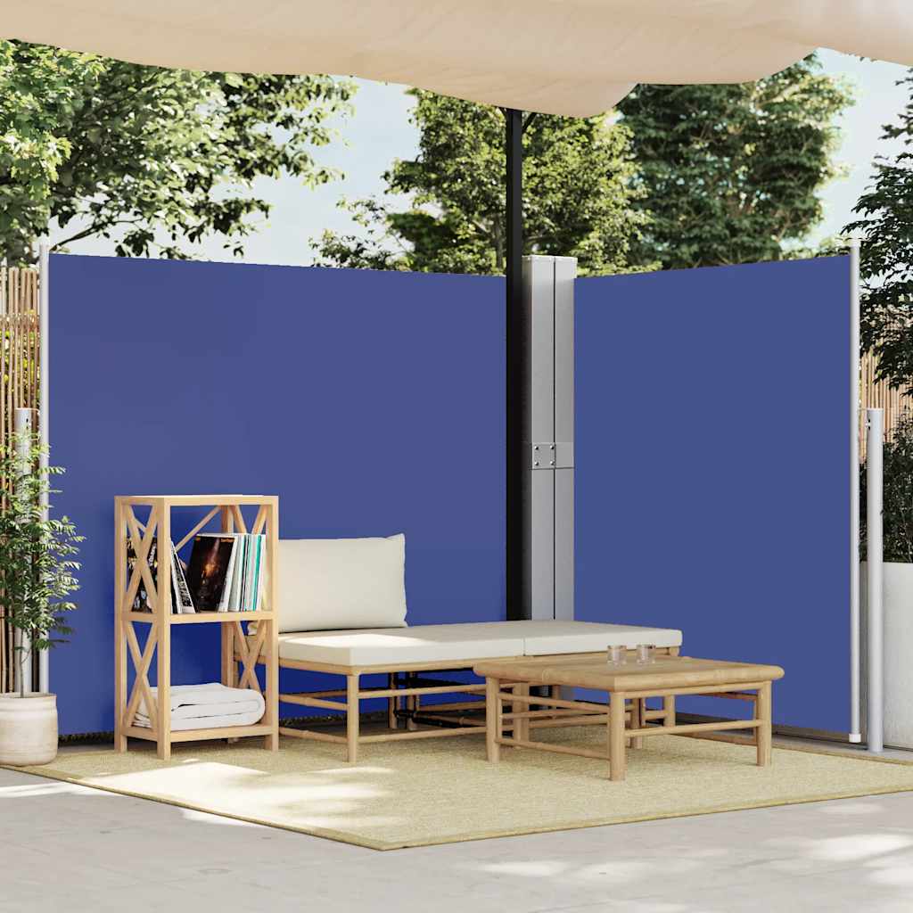 vidaXL Patio Retractable Side Awning 170x1200 cm Blue 1