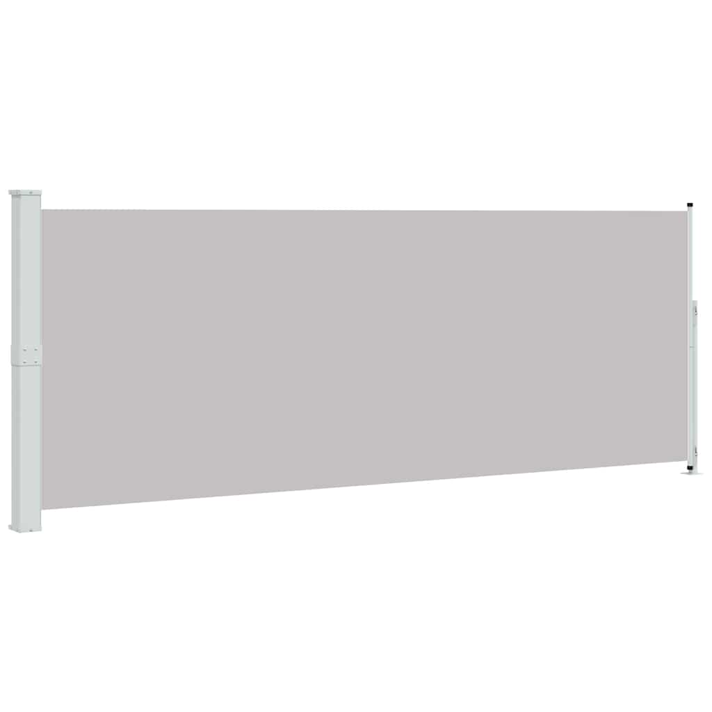 Patio Retractable Side Awning 180x514 cm Drop 500 cm Width 180 cm Grey
