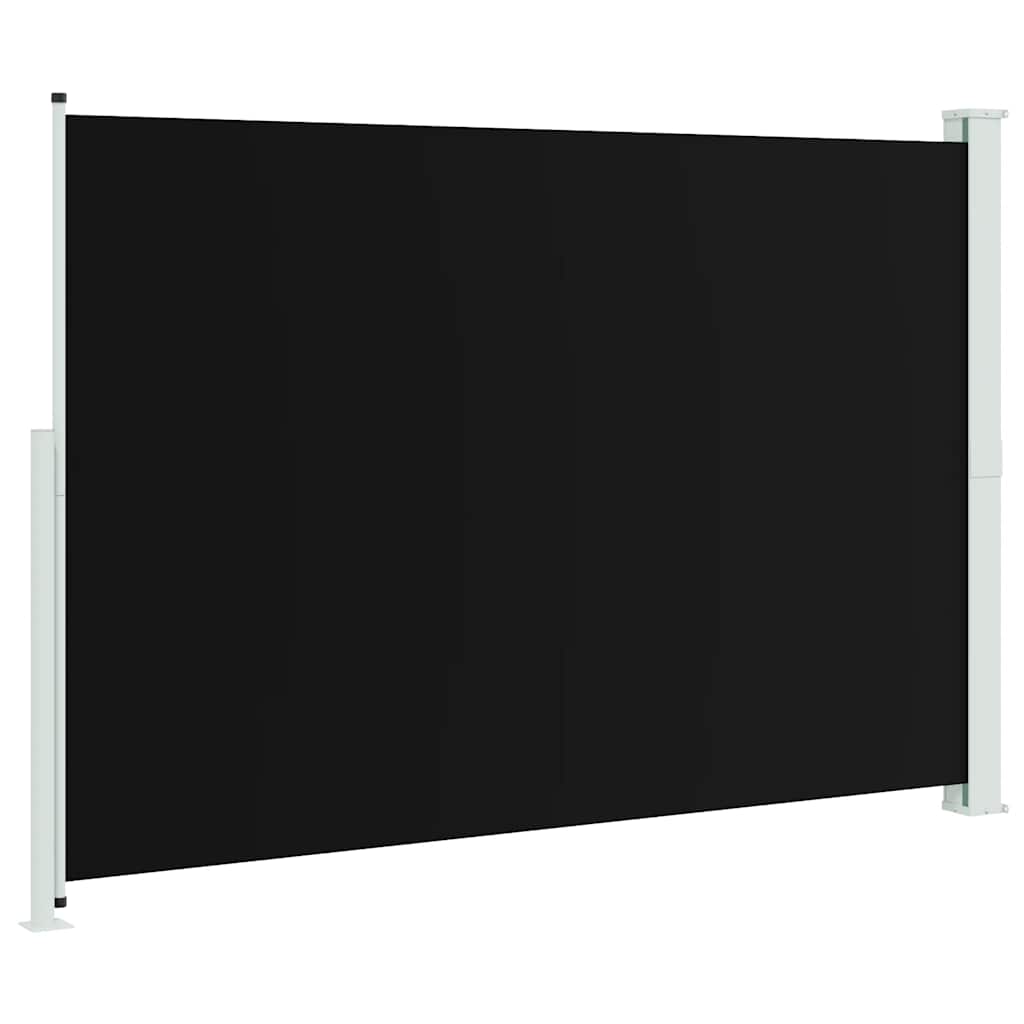 vidaXL Patio Retractable Side Awning 200x314 cm Black 6