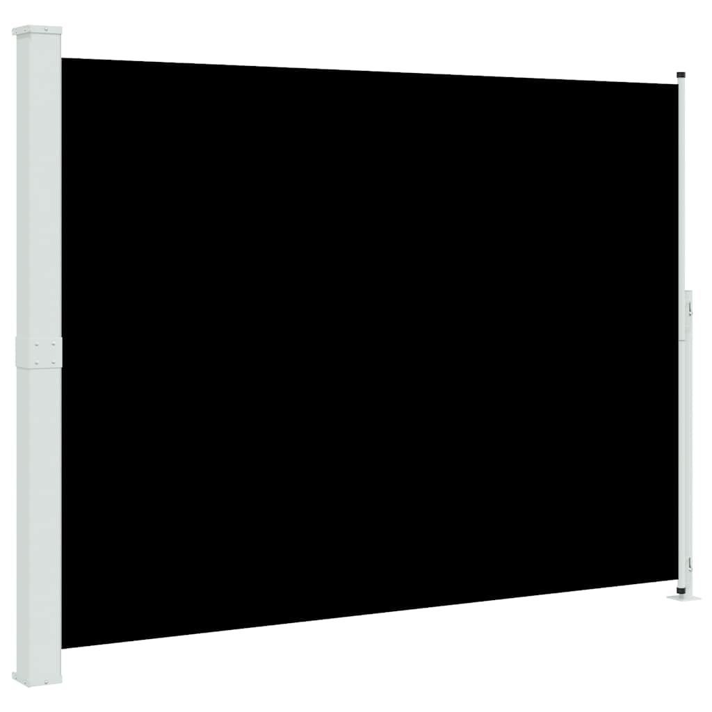 Patio Retractable Side Awning 220x314 cm Drop 300 cm Width 220 cm Black