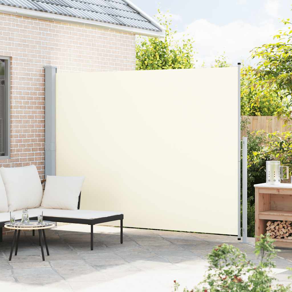 vidaXL Patio Retractable Side Awning 220x314 cm Cream 3