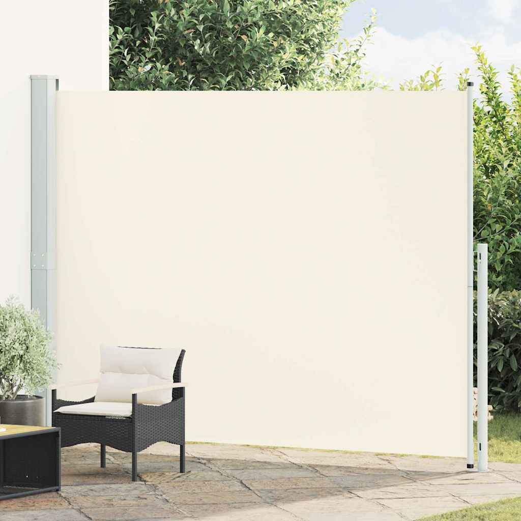 Patio Retractable Side Awning 220x314 cm Drop 300 cm Width 220 cm Cream