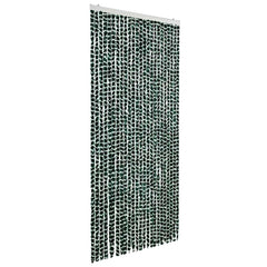 vidaXL Insect Curtain Green and White 100x220 cm Chenille 2