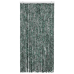 vidaXL Insect Curtain Green and White 100x220 cm Chenille 3