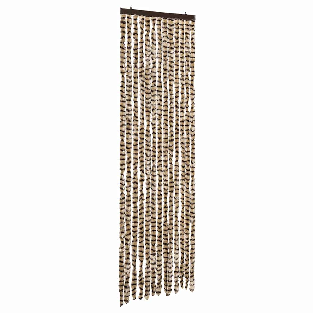 vidaXL Insect Curtain Beige and Brown 56x185 cm Chenille 2