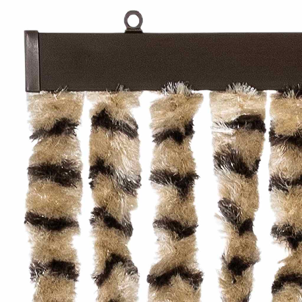 vidaXL Insect Curtain Beige and Brown 56x185 cm Chenille 4