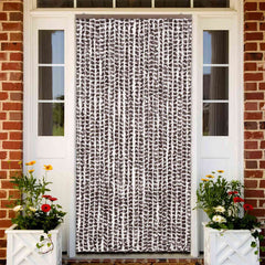 Insect Curtain in Brown and White
