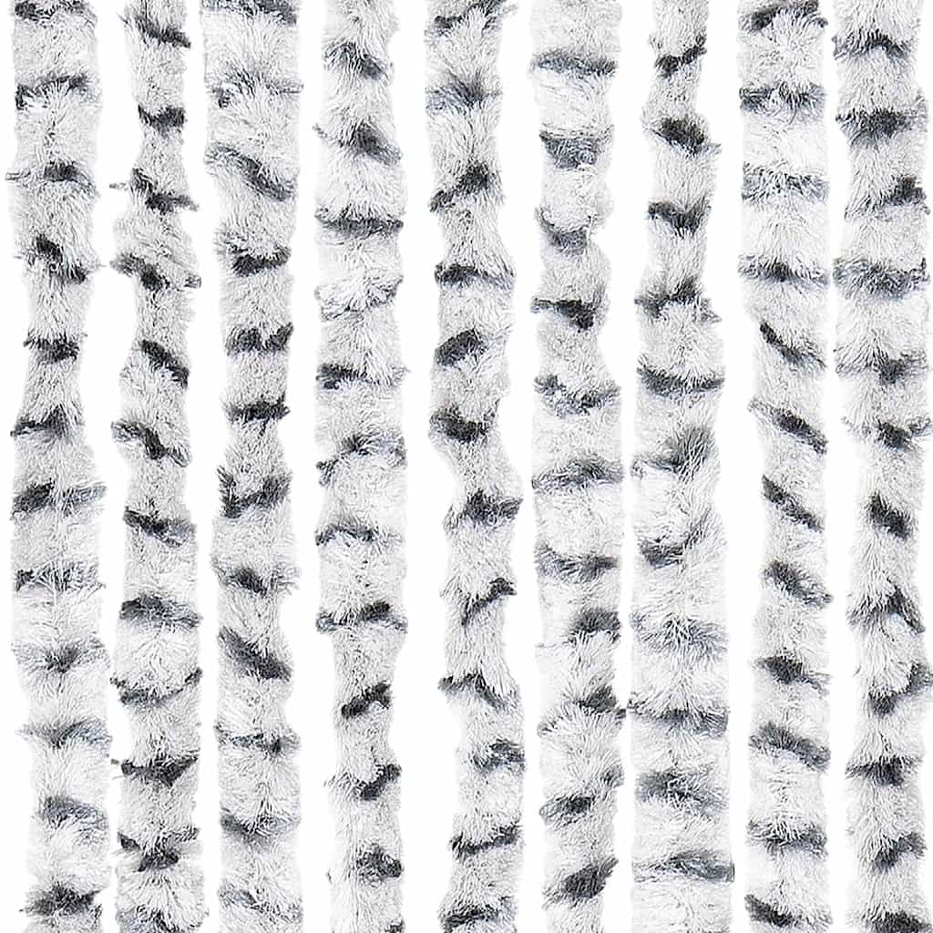 vidaXL Insect Curtain Light and Dark Grey 56x185 cm Chenille 6