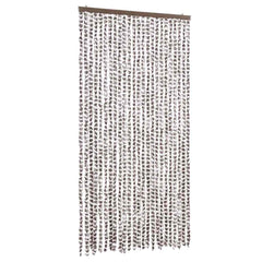 vidaXL Insect Curtain Taupe and White 100x220 cm Chenille 2
