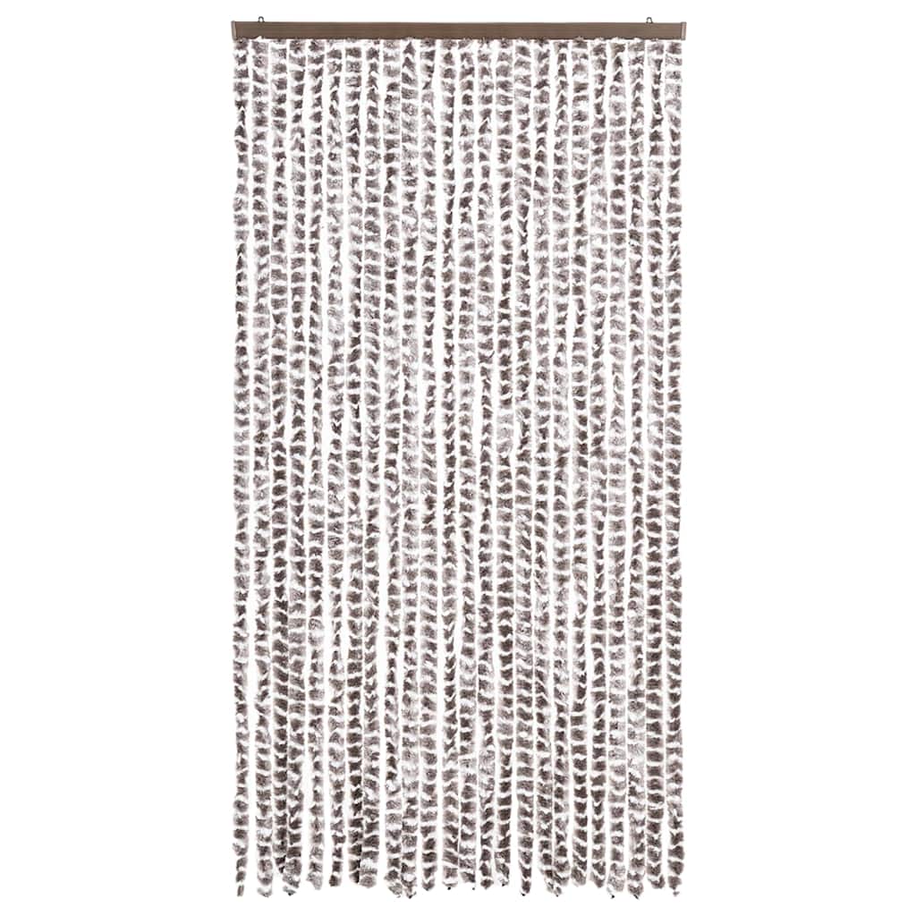 vidaXL Insect Curtain Taupe and White 100x220 cm Chenille 3