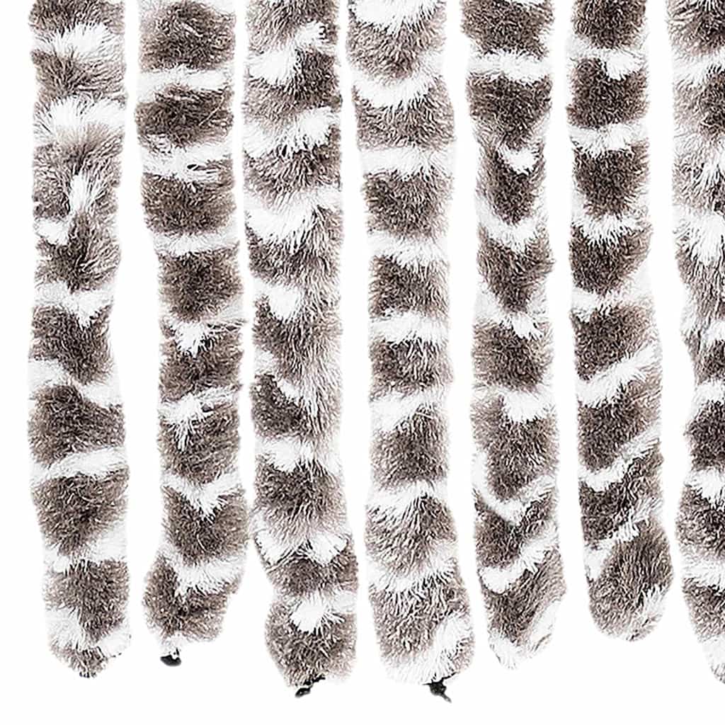 vidaXL Insect Curtain Taupe and White 100x220 cm Chenille 5