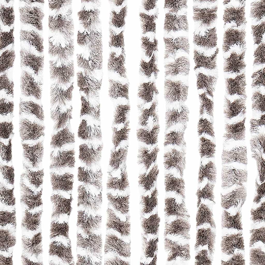 vidaXL Insect Curtain Taupe and White 100x220 cm Chenille 6