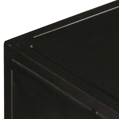 vidaXL Tv Cabinet | Black, Brown | Rough Mango Wood, Iron, MDF | Medium 4