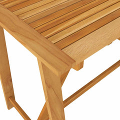 Garden Bar Table Solid Acacia Wood 140 x 70 x 104 cm