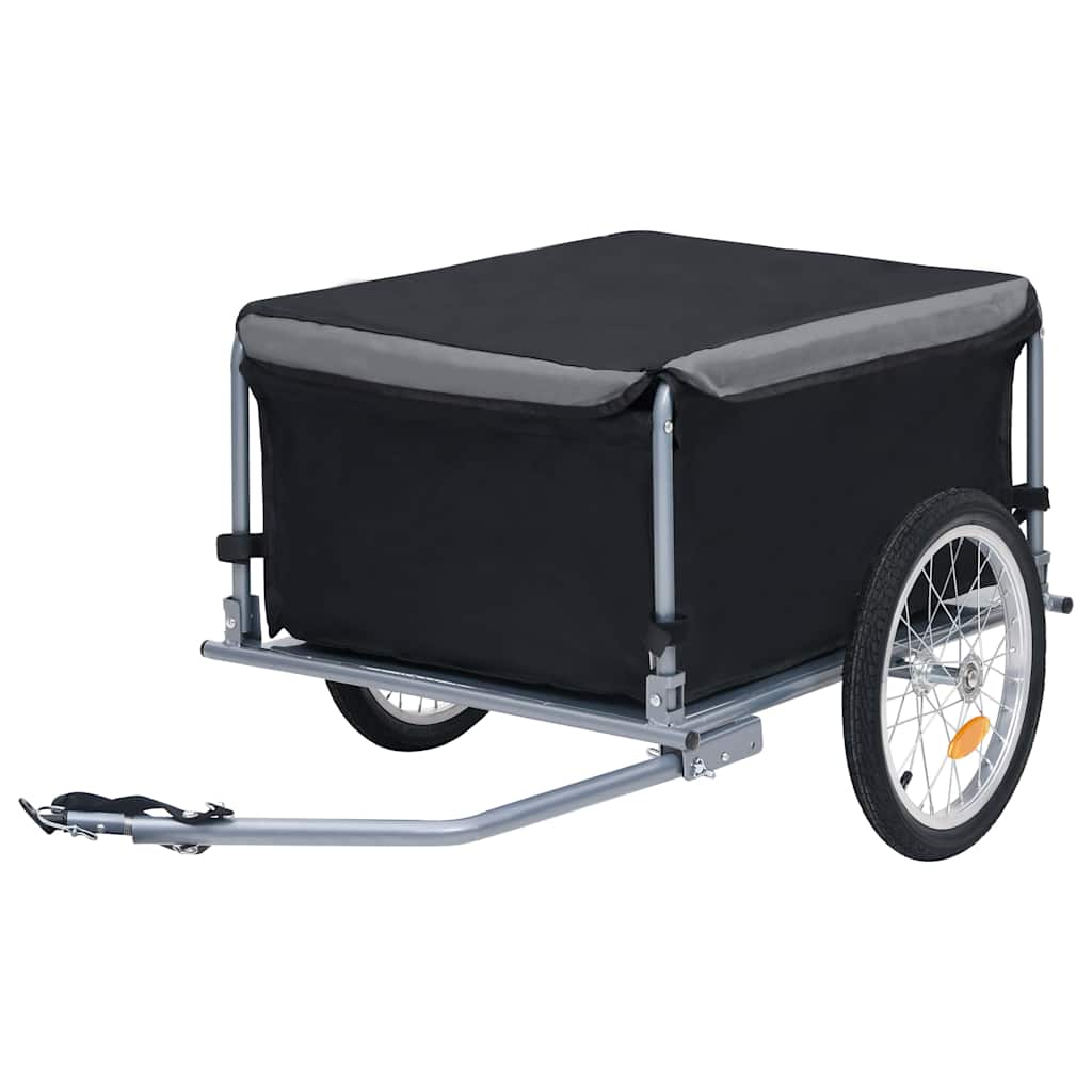 Bike Trailer 65 kg Black and grey