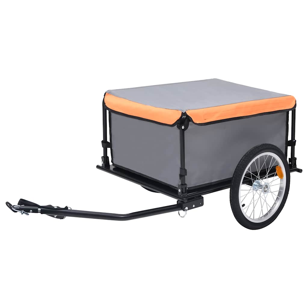 Bike Trailer 65 kg Grey and orange