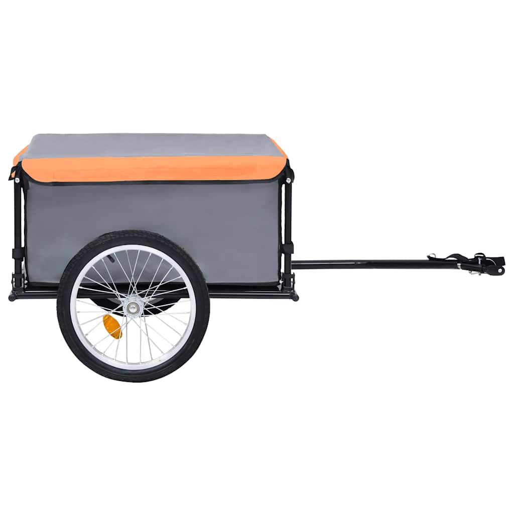 Bike Trailer 65 kg Grey and orange