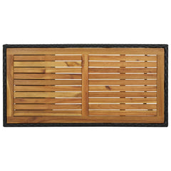 vidaXL Bar Table with Storage Rack Black 120x60x110 cm Poly Rattan 5