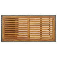 vidaXL Bar Table with Storage Rack Grey 120x60x110 cm Poly Rattan 5