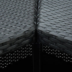 vidaXL Corner Bar Table Black 100x50x105 cm Poly Rattan 5