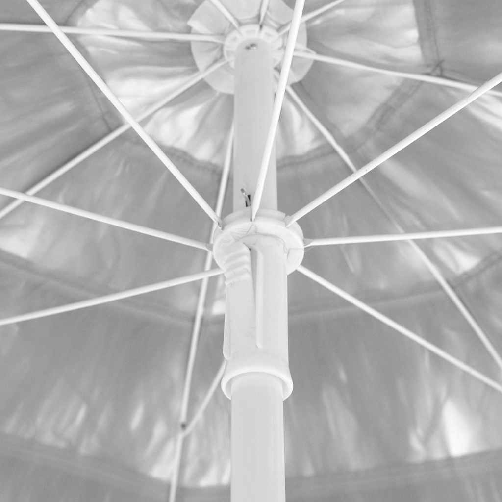 vidaXL Hawaii Beach Parasol White 180 cm 6