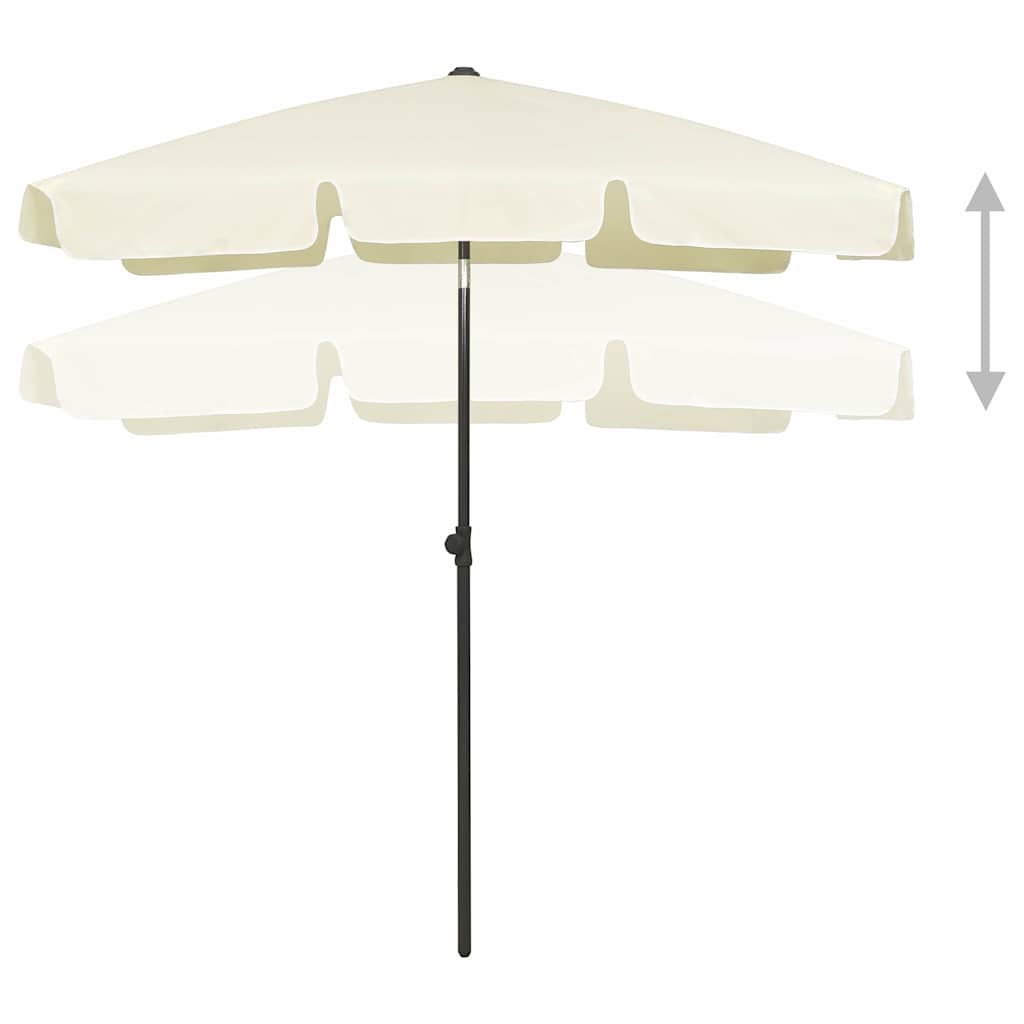 vidaXL Beach Parasol | Sand Yellow | Polyester | 180x120 cm | Tiltable 3