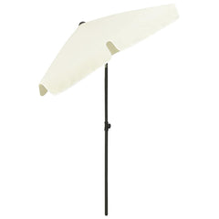 vidaXL Beach Parasol | Sand Yellow | Polyester | 180x120 cm | Tiltable 4