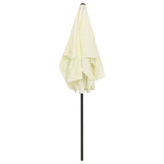 vidaXL Beach Parasol | Sand Yellow | Polyester | 180x120 cm | Tiltable 5