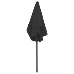 vidaXL Beach Parasol | Black | Polyester | Medium | Tiltable | Beach Parasol 5