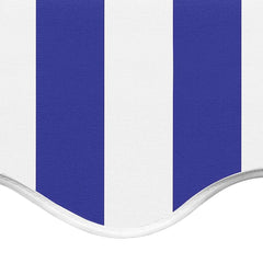 vidaXL Awning Replacement Fabric Blue and White 400x350 cm Polyester 5