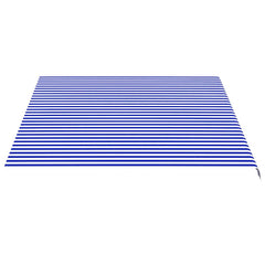 vidaXL Awning Replacement Fabric Blue and White 450x350 cm Polyester 4