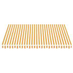 vidaXL Awning Replacement Fabric Yellow and White 400x350 cm Polyester 3