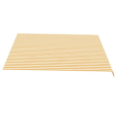 vidaXL Awning Replacement Fabric Yellow and White 400x350 cm Polyester 4