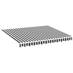 vidaXL Awning Replacement Fabric Anthracite and White 300x250 cm Polyester 2