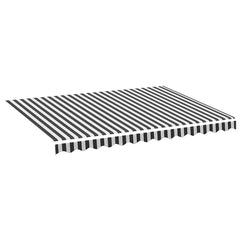 vidaXL Awning Replacement Fabric Anthracite and White 350x250 cm Polyester 2
