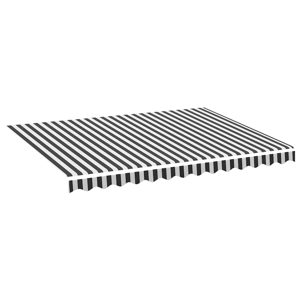 vidaXL Awning Replacement Fabric Anthracite and White 350x250 cm Polyester 2