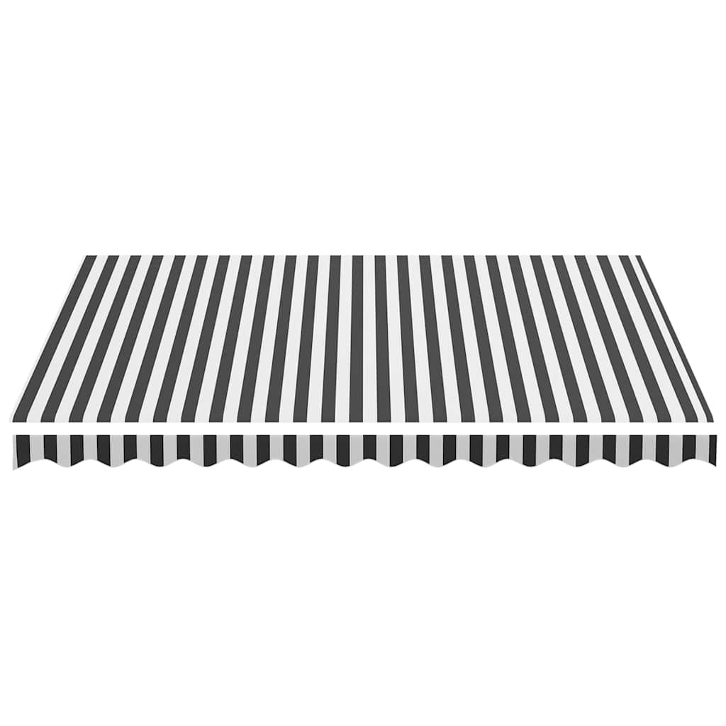 vidaXL Awning Replacement Fabric Anthracite and White 350x250 cm Polyester 4