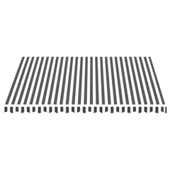 vidaXL Awning Replacement Fabric Anthracite and White 400x350 cm Polyester 3