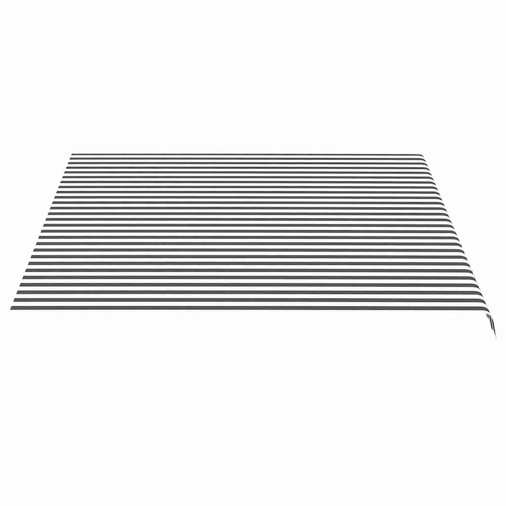 vidaXL Awning Replacement Fabric Anthracite and White 400x350 cm Polyester 4