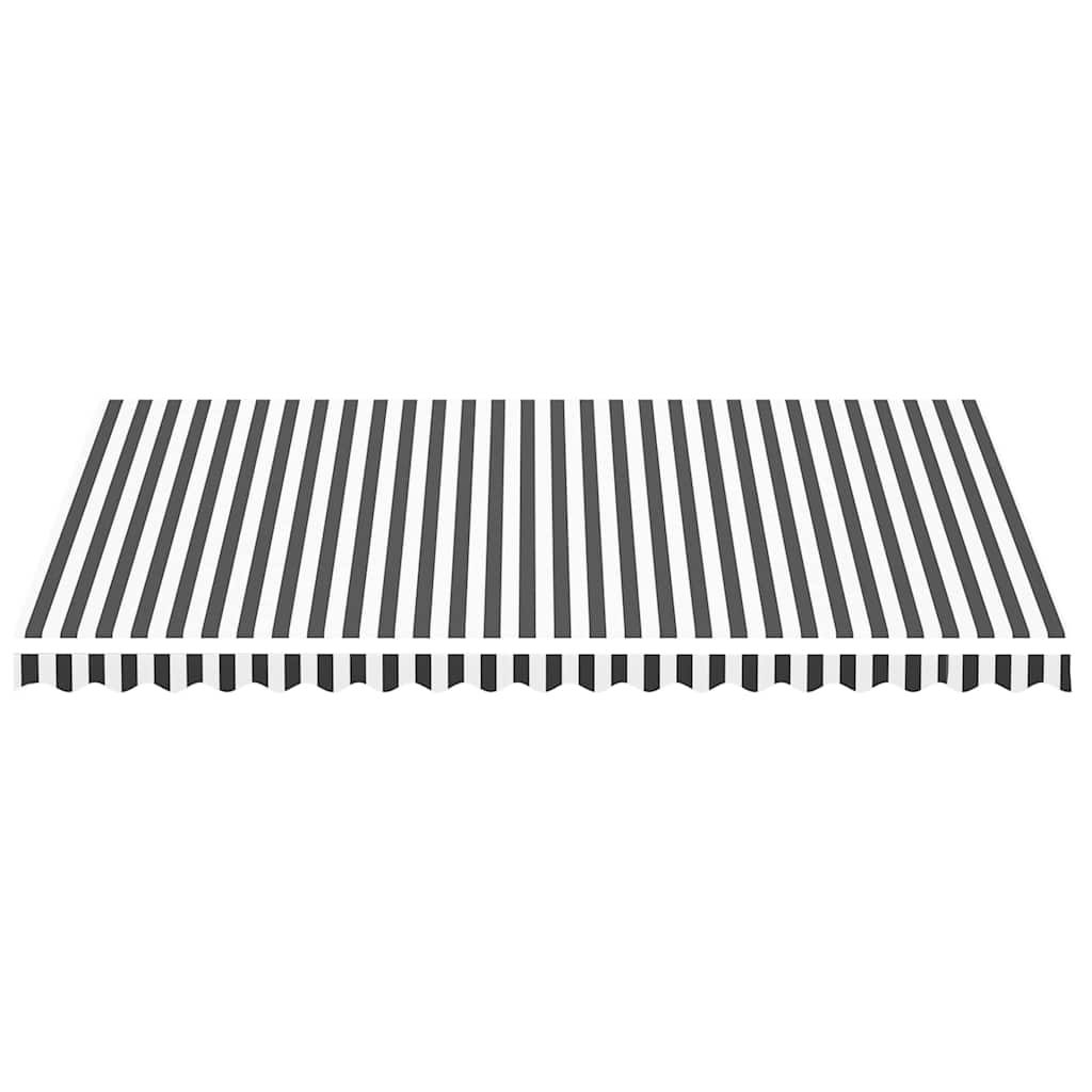 vidaXL Awning Replacement Fabric Anthracite and White 450x300 cm Polyester 3