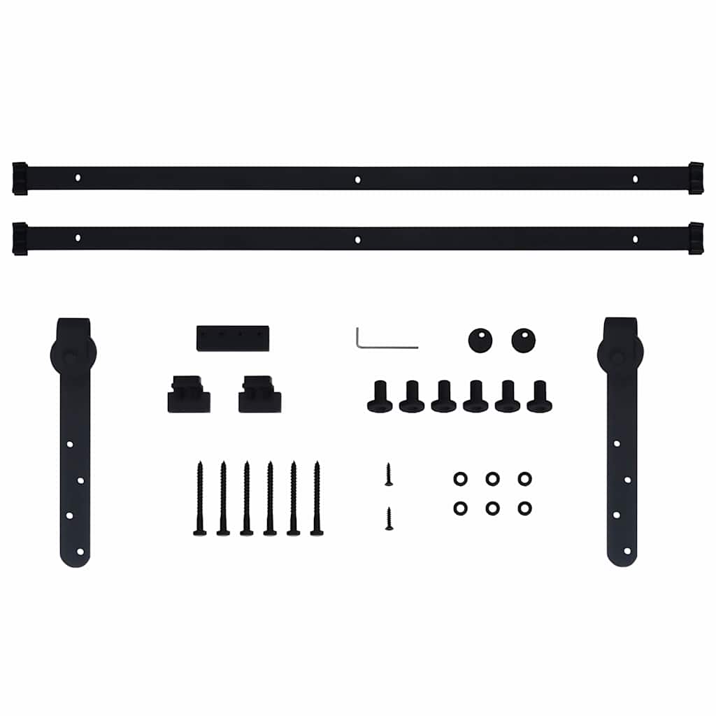 vidaXL Mini Sliding Cabinet Door Kit Carbon Steel 183 cm 5