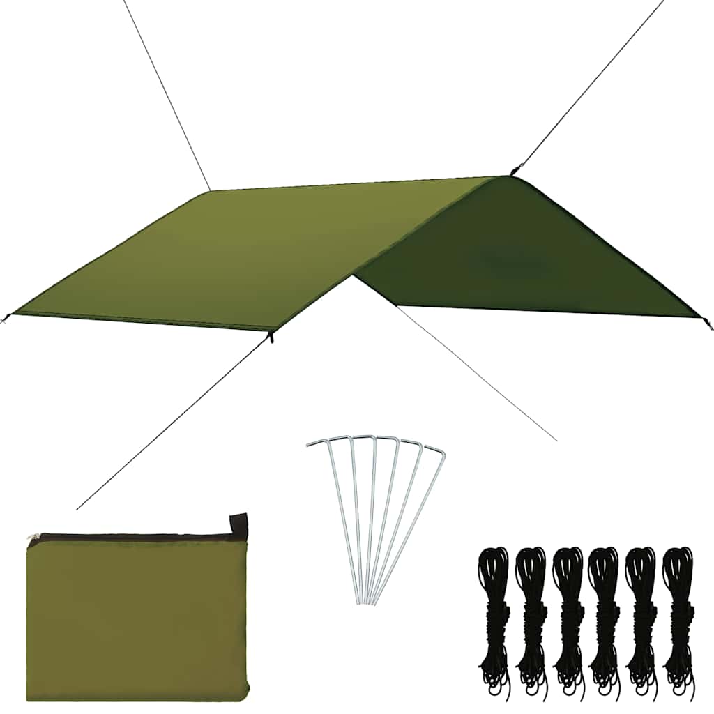 vidaXL Outdoor Tarp 4x4 m Green 1