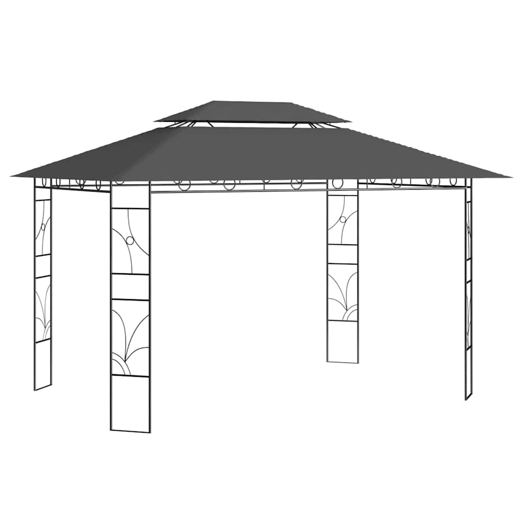 Gazebo 4x3x2,7 m 160 g/m² Anthracite
