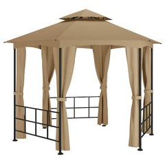 Gazebo with Sidewalls 3,1x2,7 m Taupe
