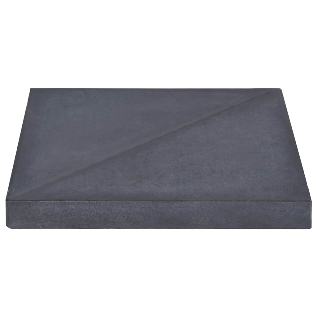 313670 vidaXL Umbrella Weight Plate Black Granite Square 15 kg 2