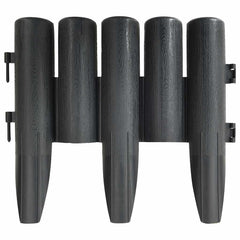 vidaXL Lawn Edgings 36 pcs Anthracite 10 m PP 3
