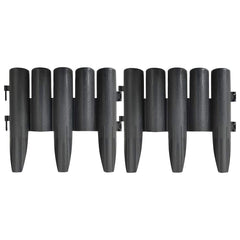 vidaXL Lawn Edgings 36 pcs Anthracite 10 m PP 4